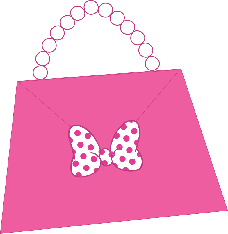 Pink Polka Dot Bow Envelope
