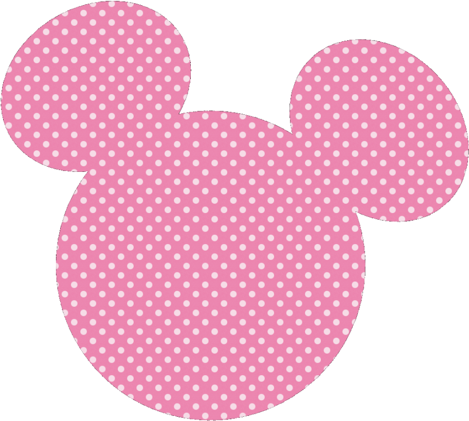 Pink Polka Dot Minnie Mouse Silhouette