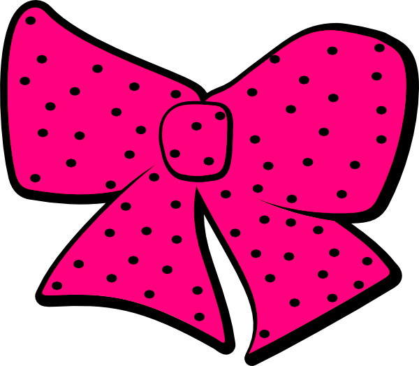 Pink Polka Dot Ribbon Illustration