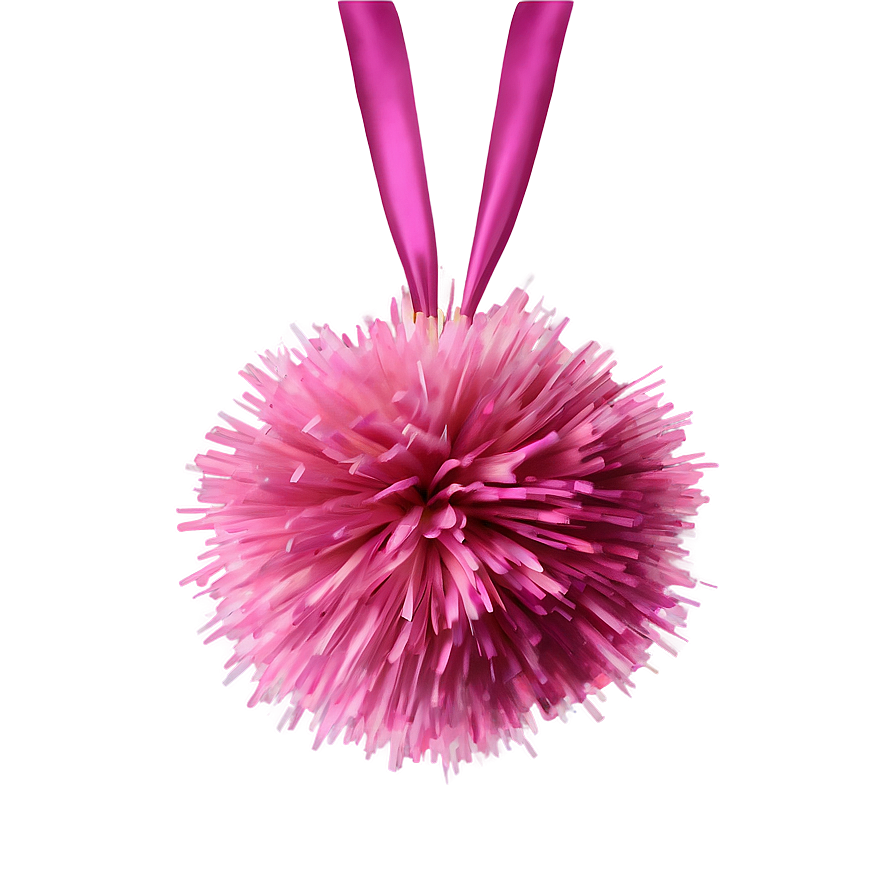 Pink Pom Poms Png 06132024