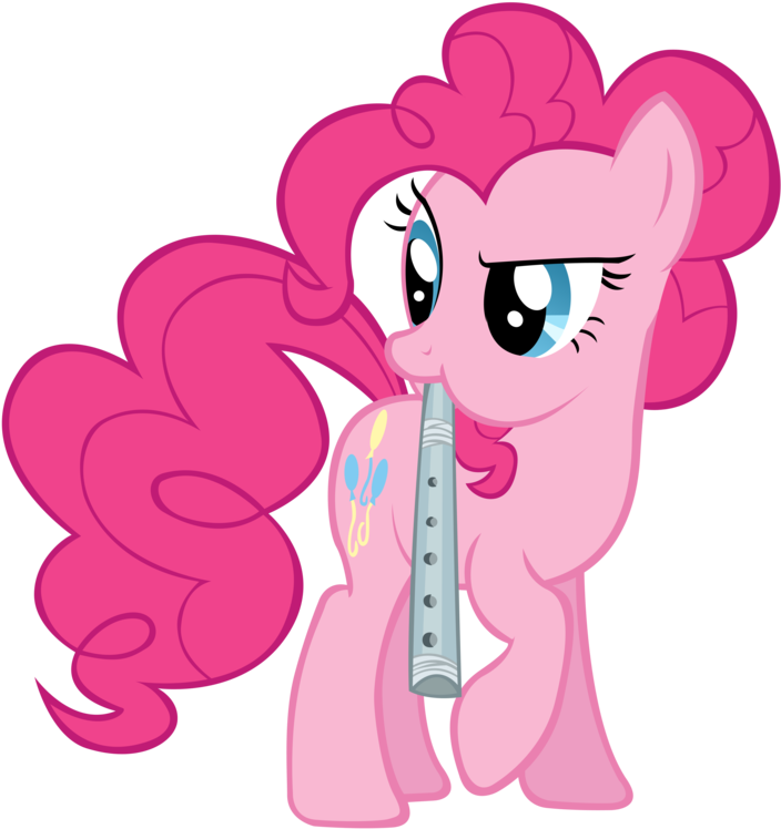 Pink Pony Playing Flute