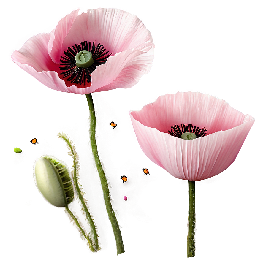 Pink Poppies Field Png Ypt96