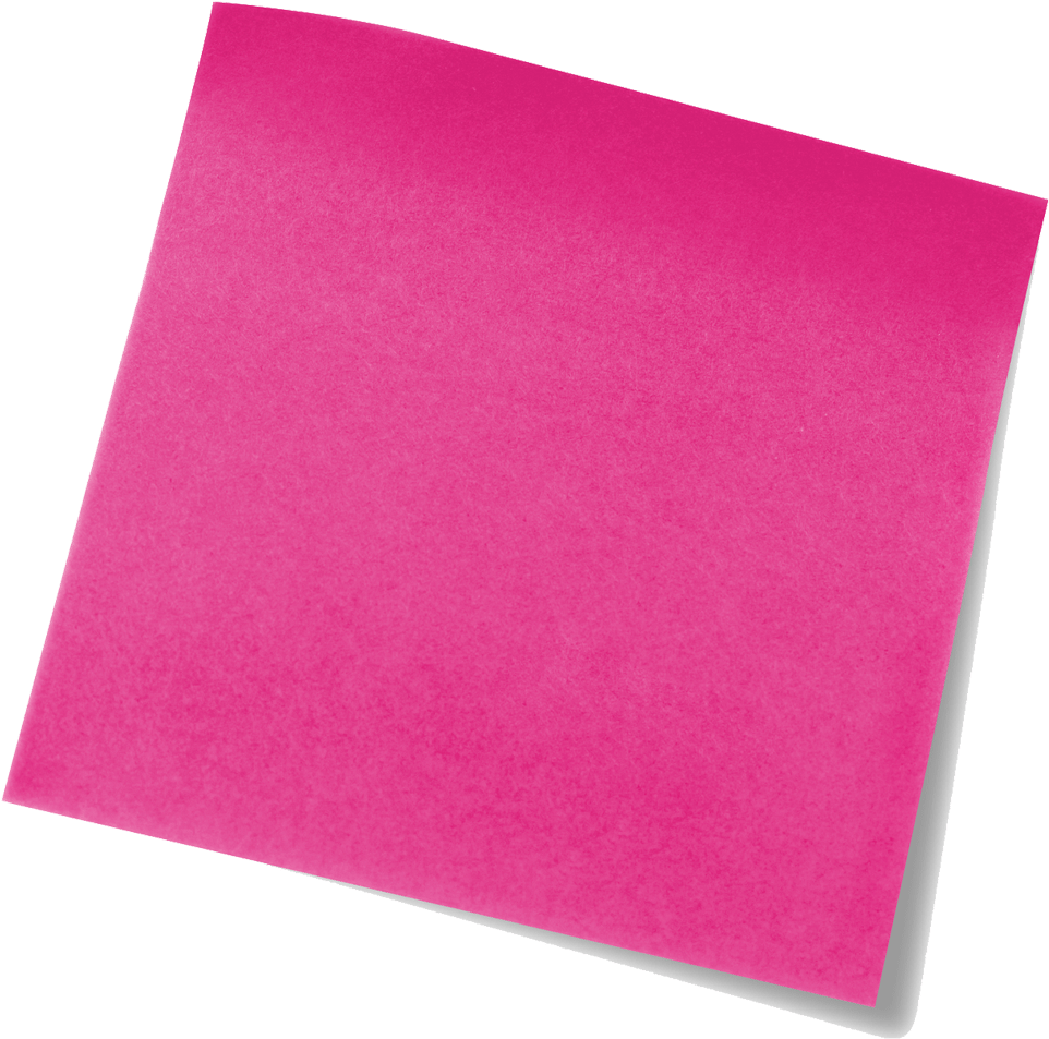 Pink Post It Note