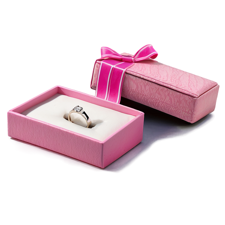 Pink Ring Box Png 30