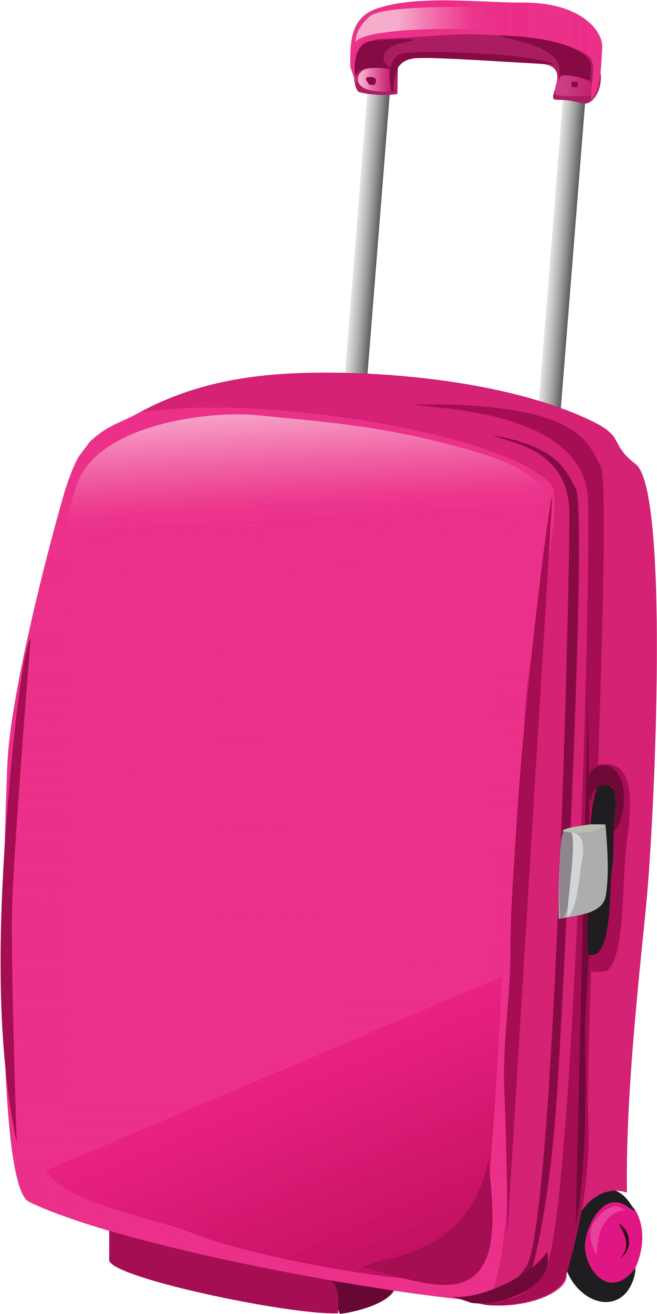 Pink Rolling Suitcase Travel Bag