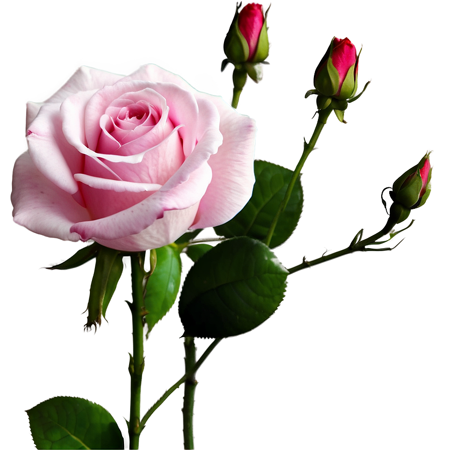 Pink Rose Art Png Vol