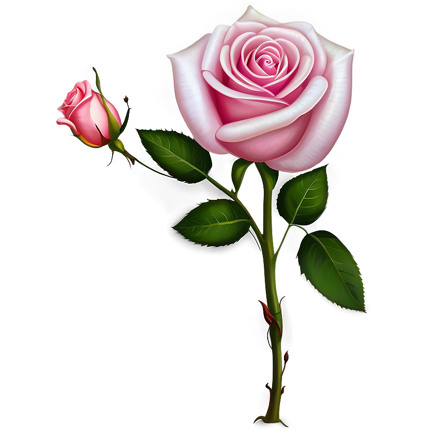 Pink Rose Art Png Yyl93