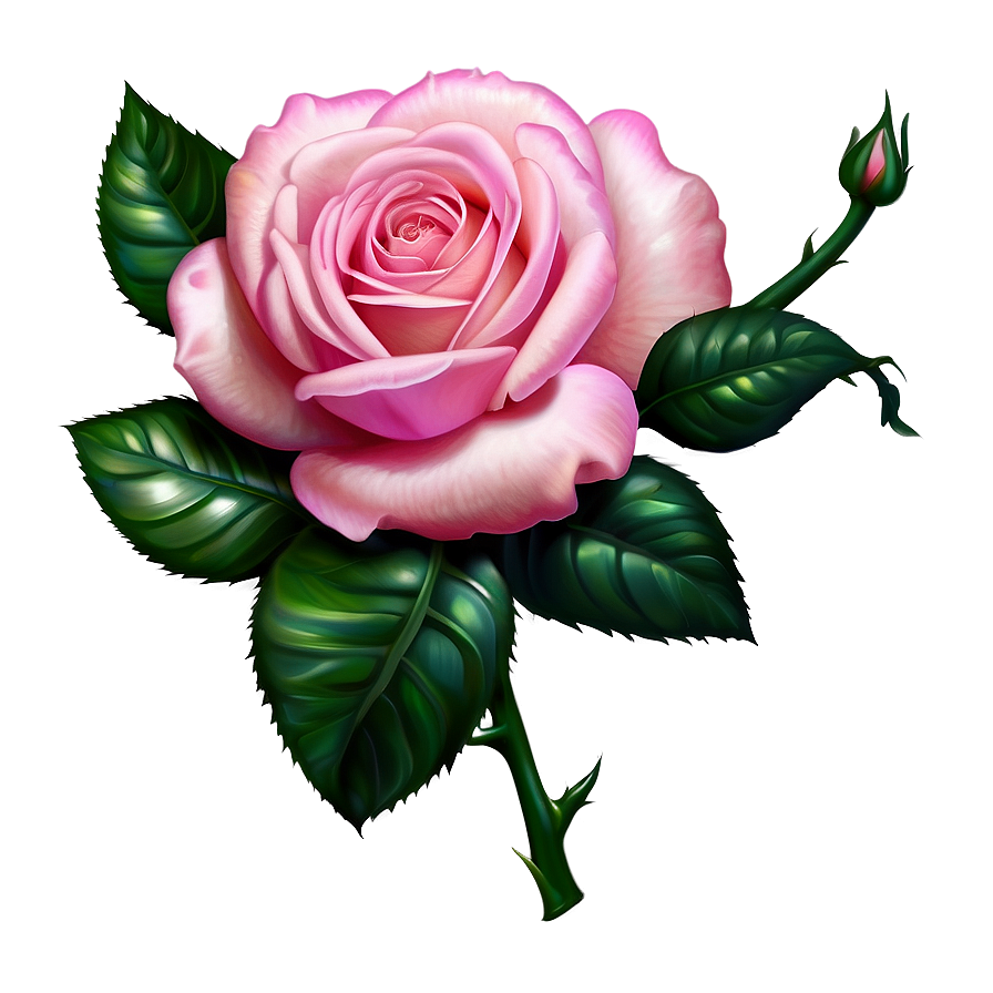 Pink Rose Border Png Qbw