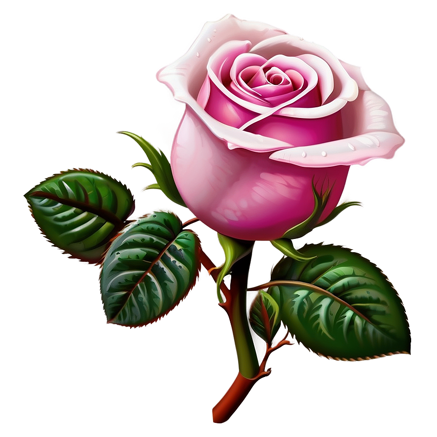 Pink Rose Clipart Png 5