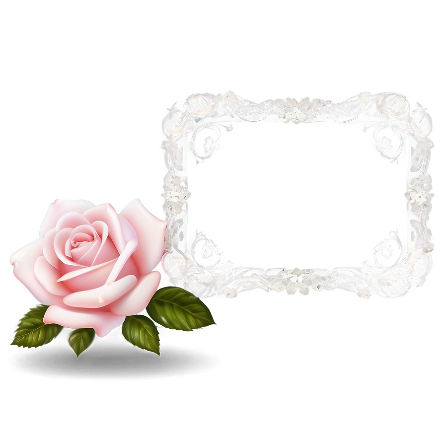 Pink Rose Frame Png 05242024