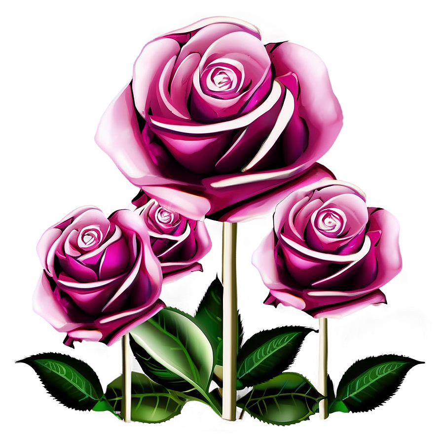 Pink Roses Garden Png Dno76