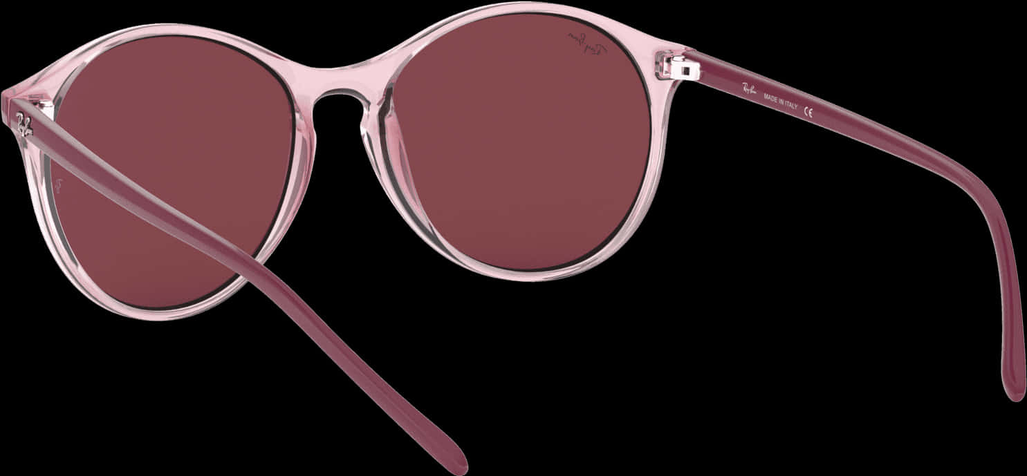 Pink Round Glasses Transparent Background