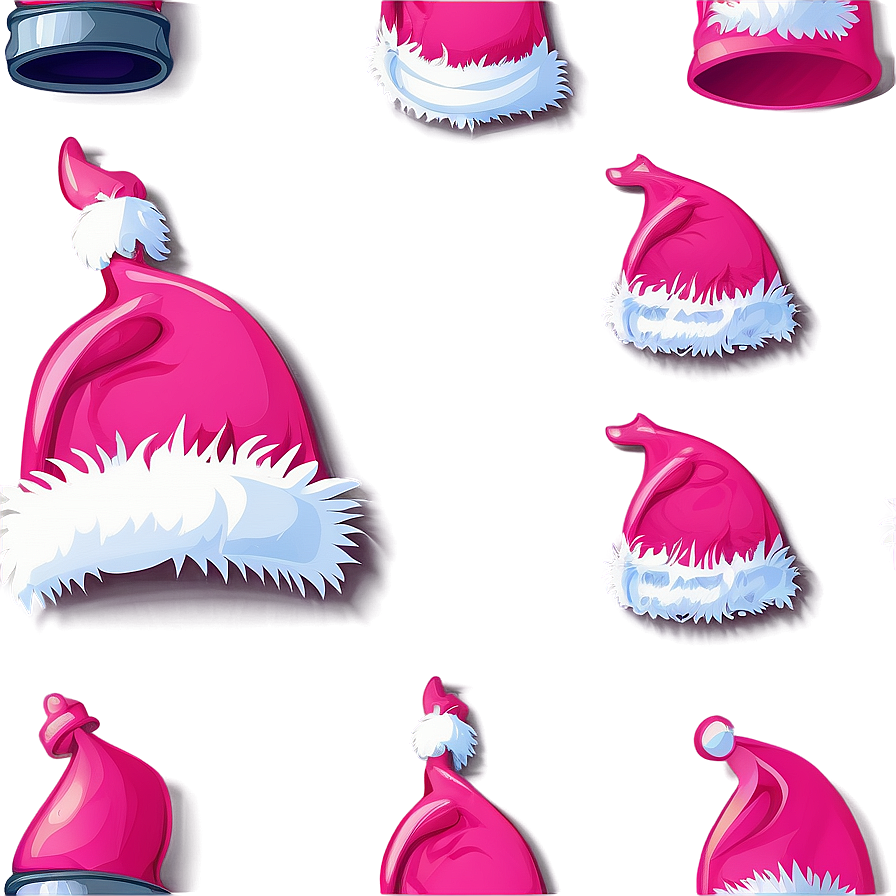 Pink Santa Hat Vector Png 06282024