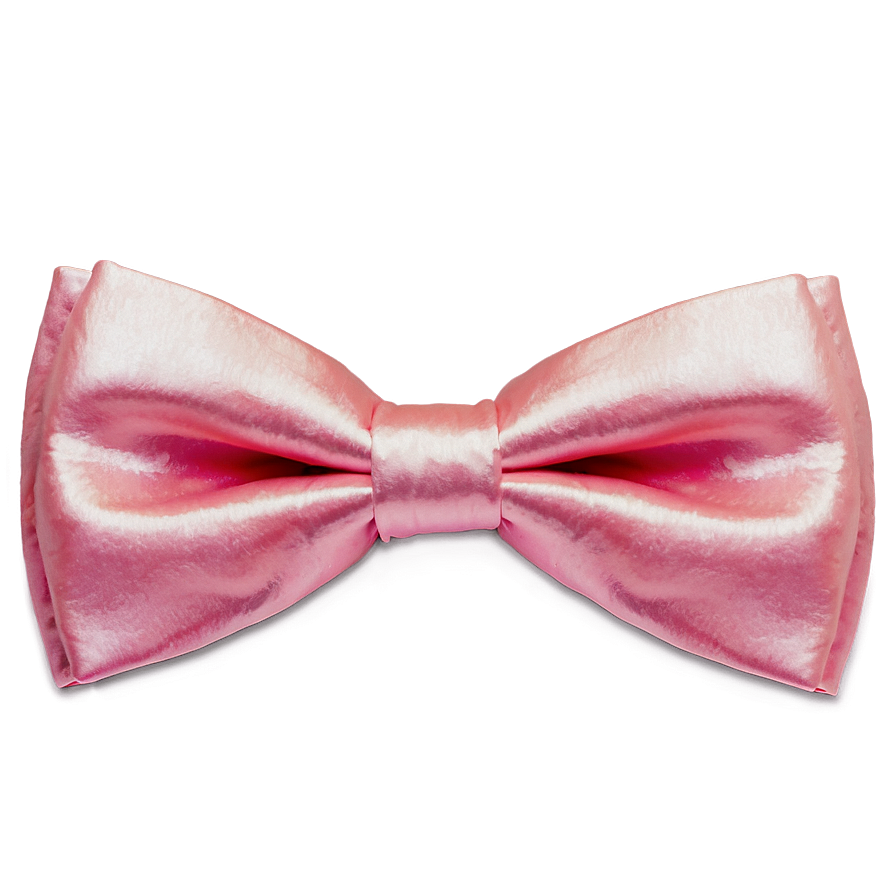 Pink Satin Bow Tie Png 05252024