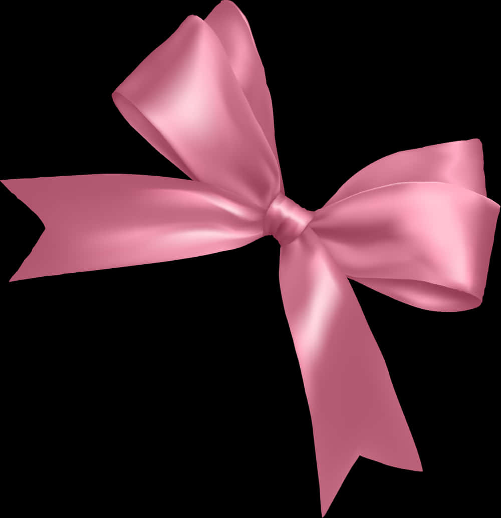 Pink Satin Ribbon Bow
