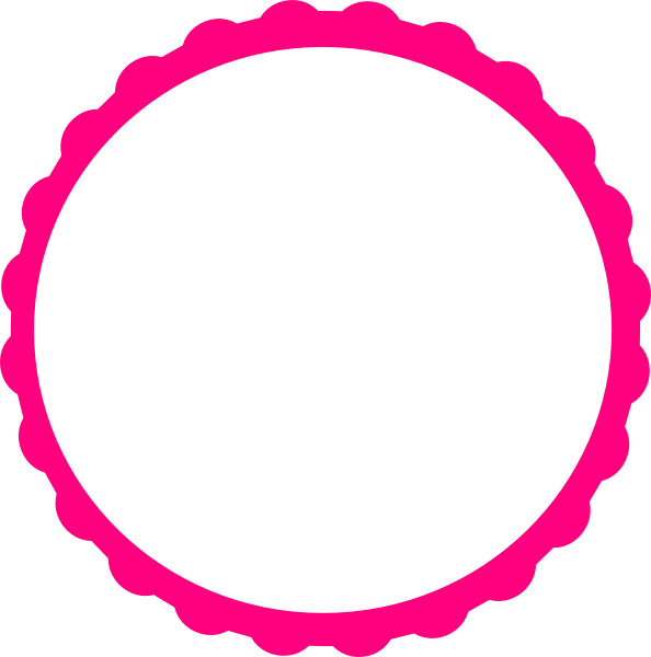 Pink Scalloped Edge Circle Graphic