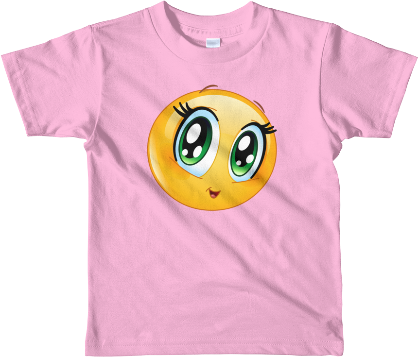 Pink Shirt Cartoon Face Graphic