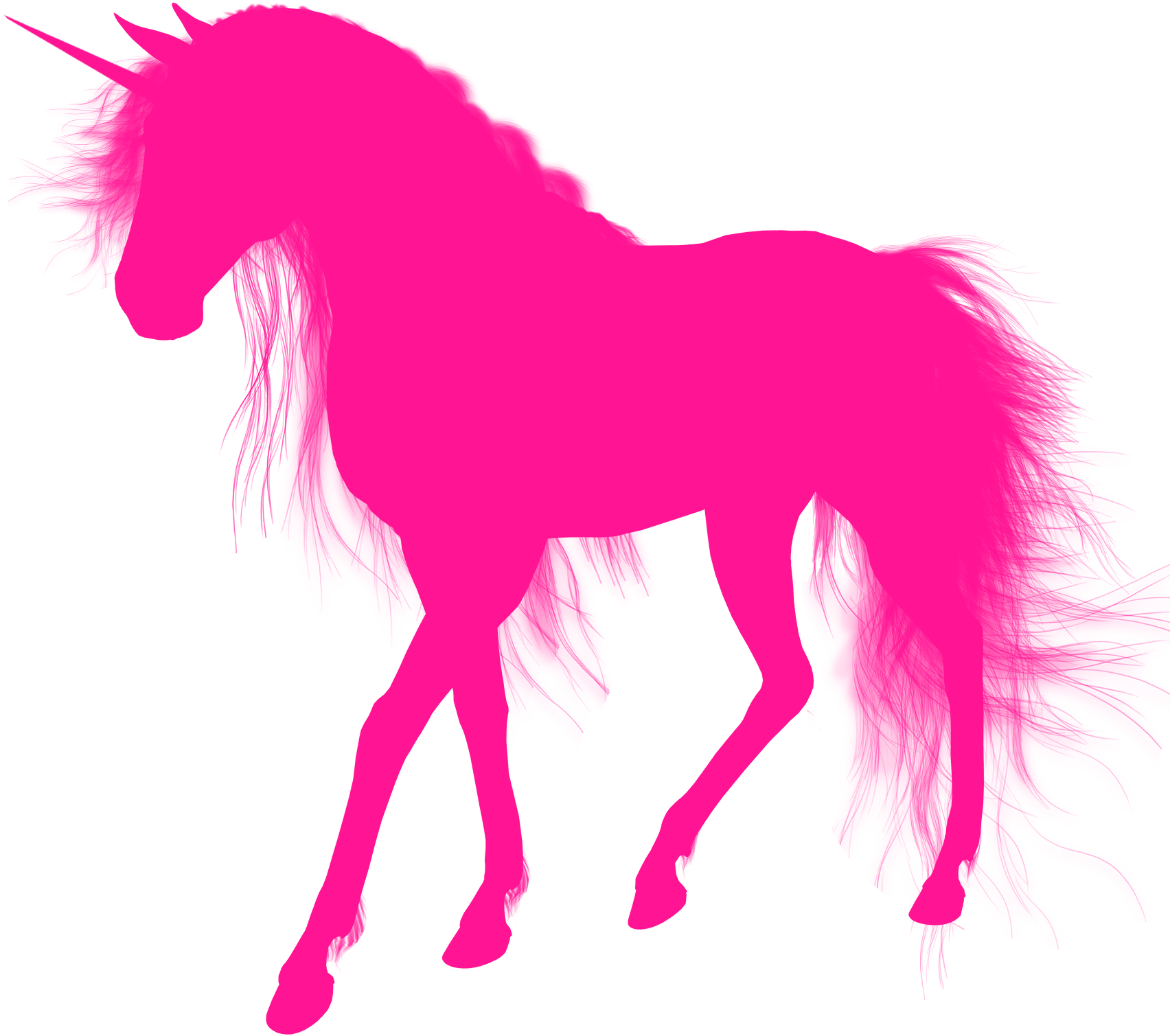 Pink Silhouette Horse