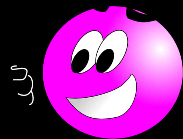 Pink Smiley Face Thumbs Up