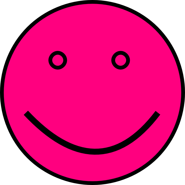 Pink Smiley Face Winking