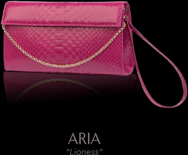 Pink Snakeskin Clutch Bag A R I A Lioness