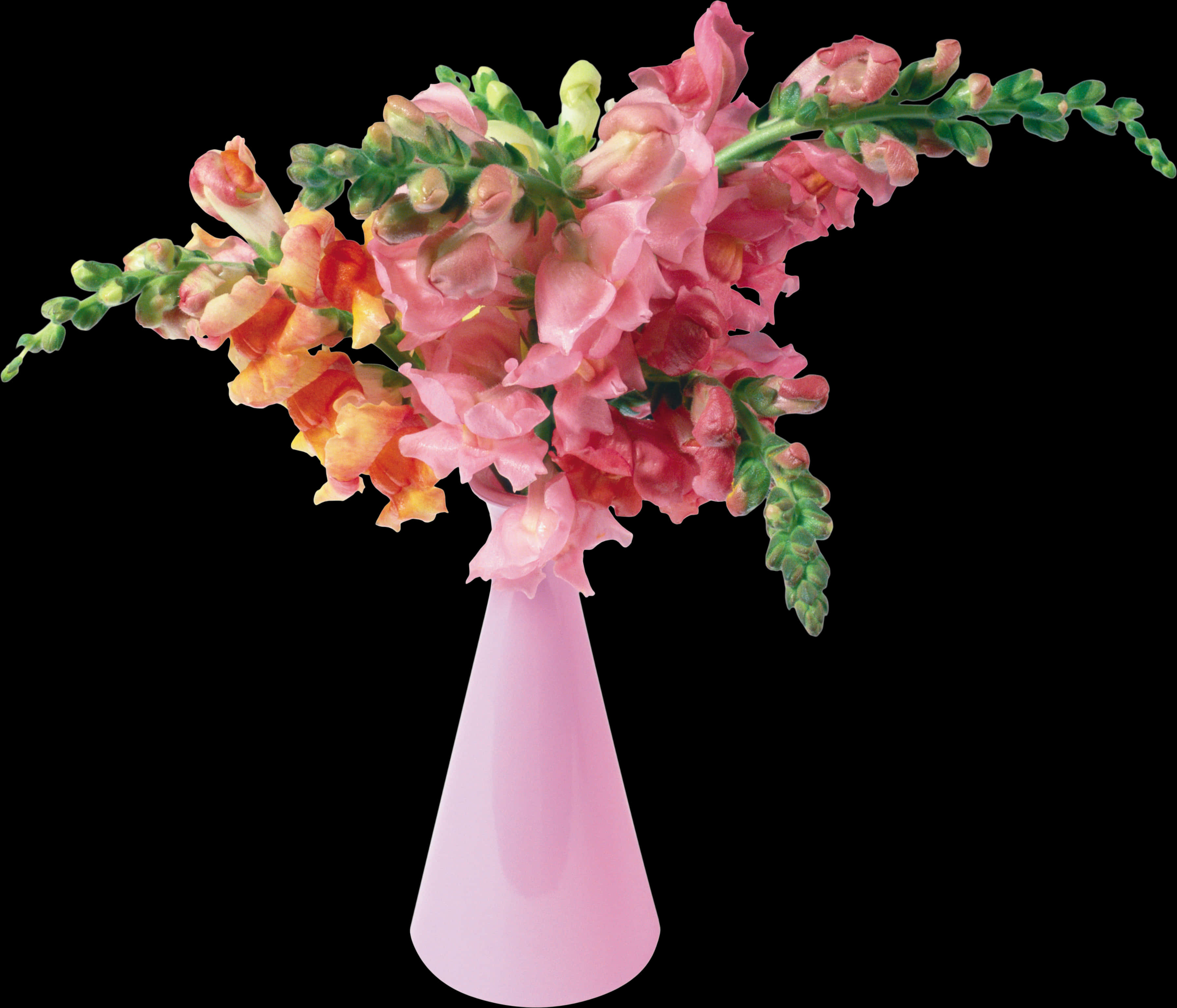 Pink Snapdragon Bouquetin Vase