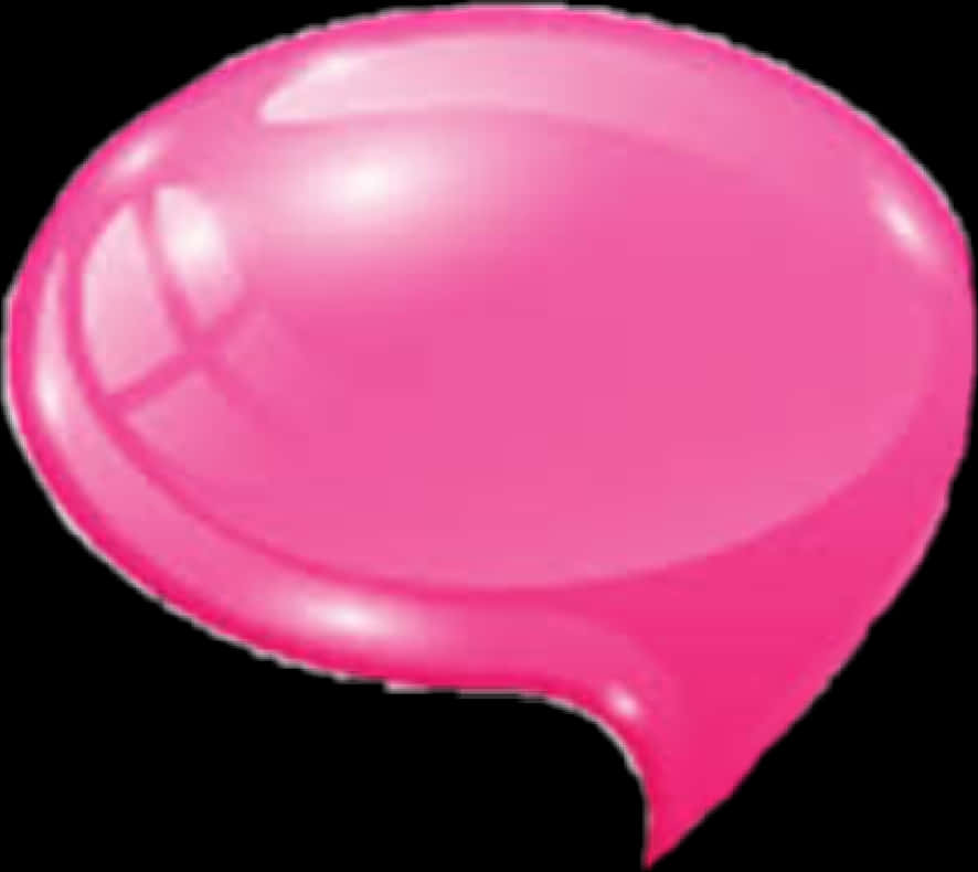 Pink Speech Bubble Graphic