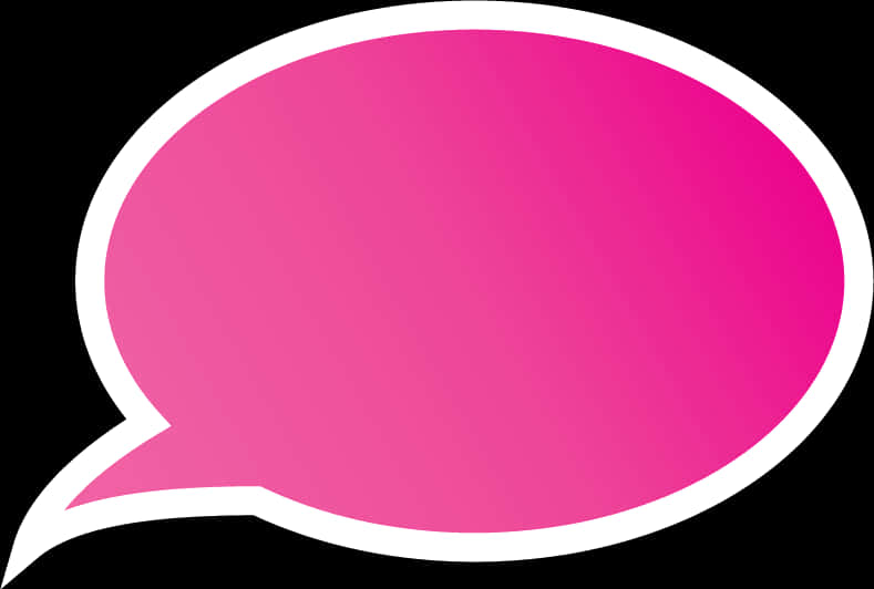 Pink Speech Bubble Graphic