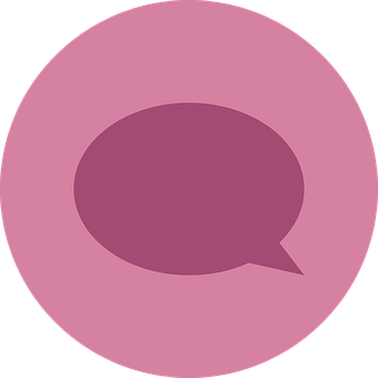 Pink Speech Bubble Icon