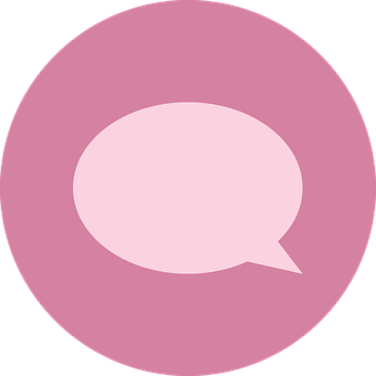 Pink Speech Bubble Icon