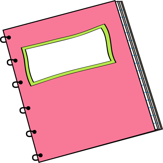 Pink Spiral Notebook Clipart