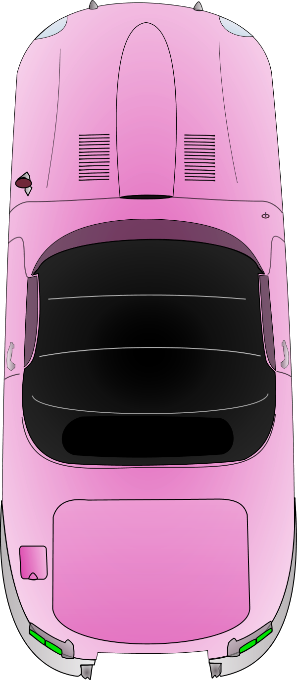 Pink Sports Car Top View Vector