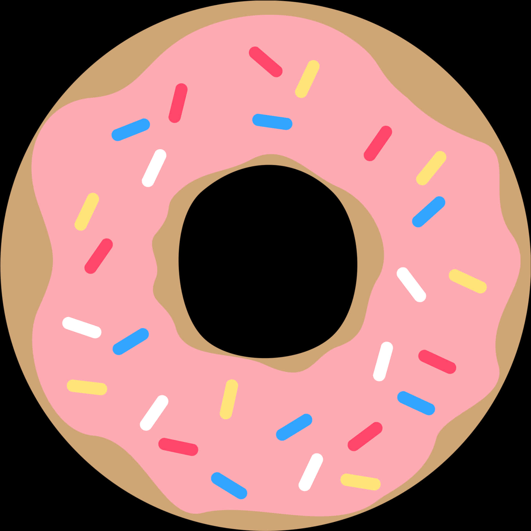 Pink Sprinkled Donut Graphic