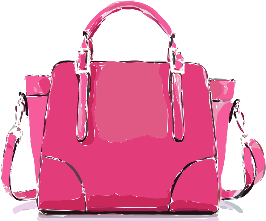 Pink Stylish Handbag Illustration