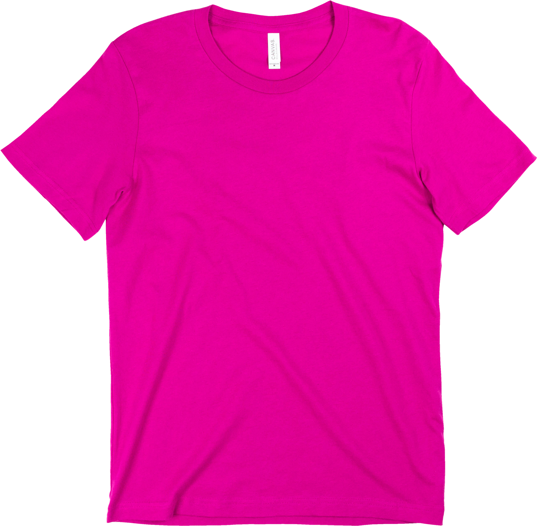 Pink T Shirt Template Front View