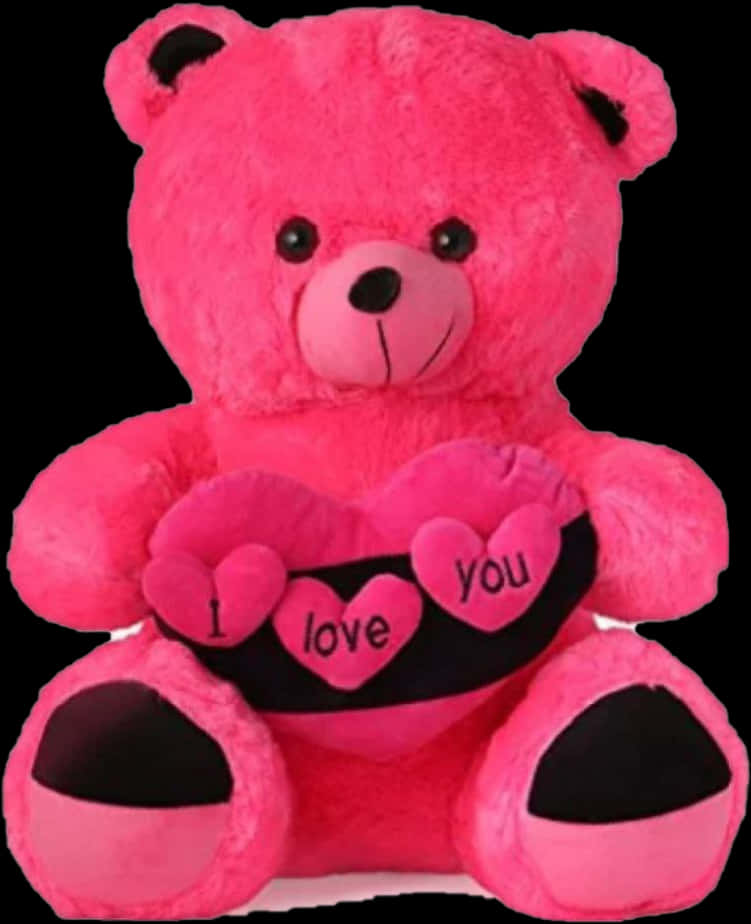 Pink Teddy Bear With Love Heart