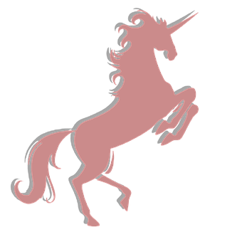 Pink Unicorn Silhouette