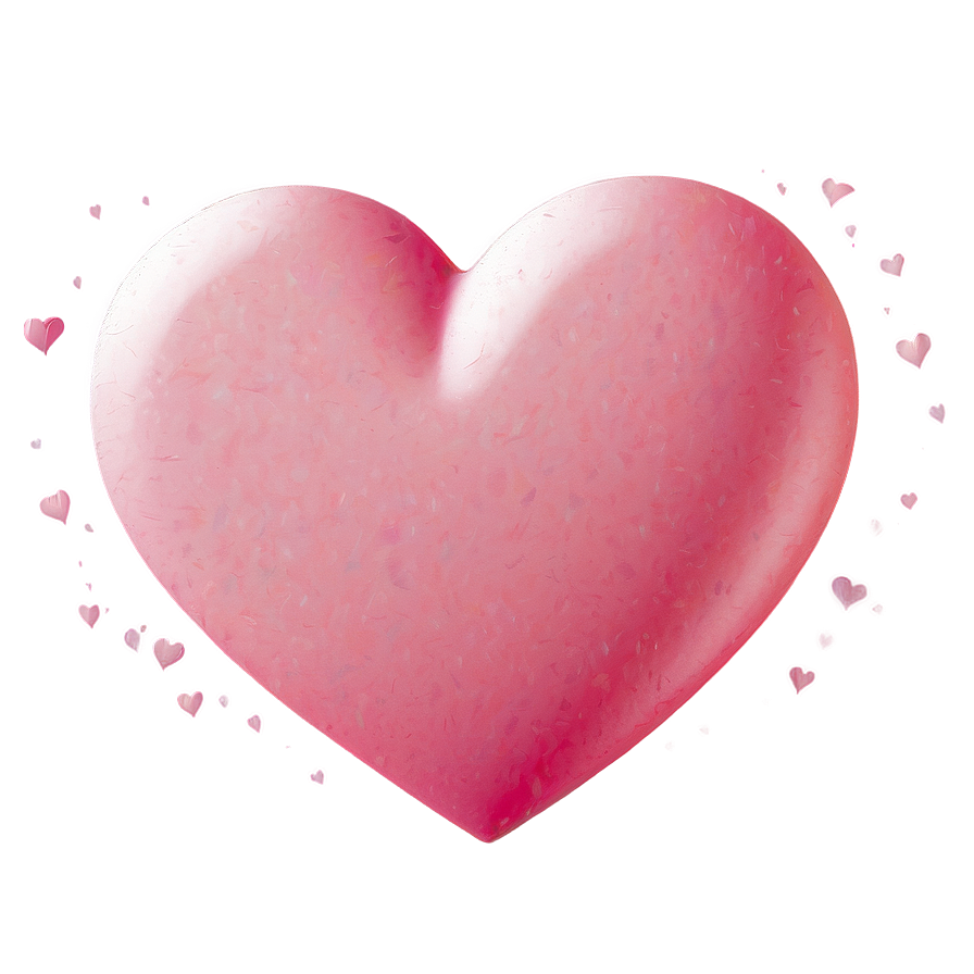 Pink Valentine Heart Illustration Png 76