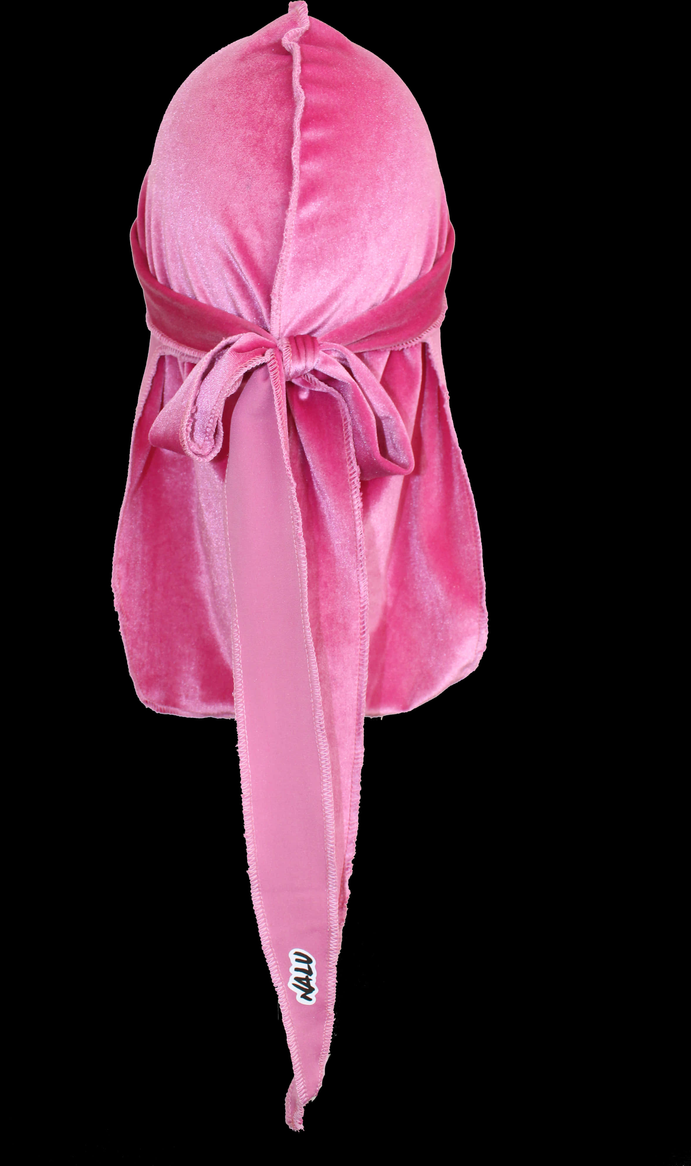 Pink Velvet Durag Isolated