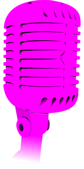 Pink Vintage Microphone Icon