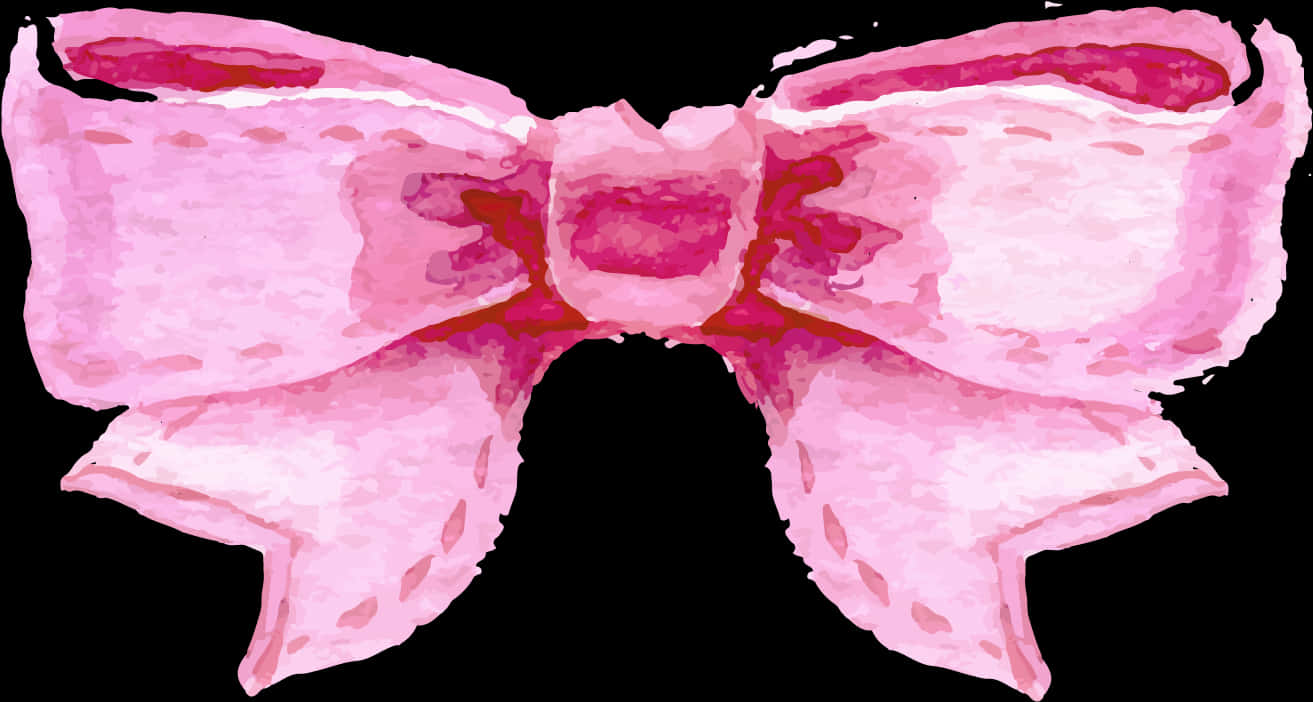 Pink Watercolor Bow Illustration