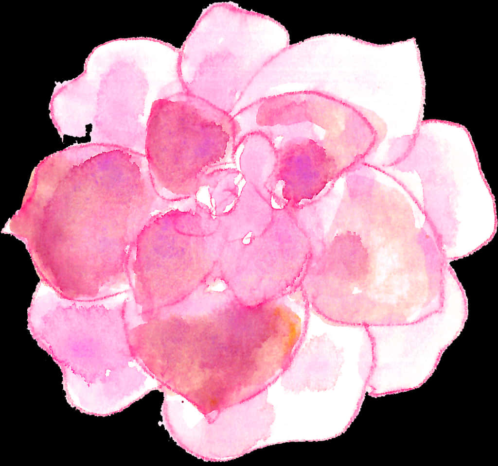 Pink Watercolor Flower Artwork