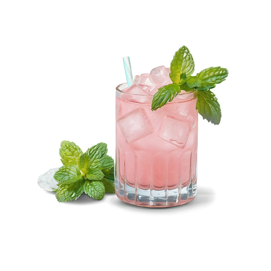 Pink Whitney With Mint Garnish Png 06132024