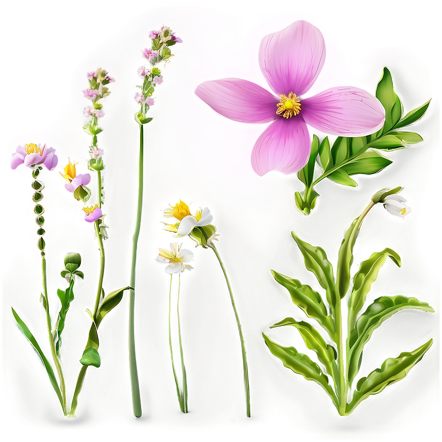 Pink Wildflower Meadow Png Ktp48