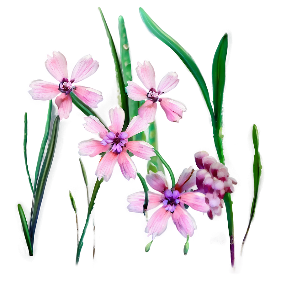 Pink Wildflowers Png 14