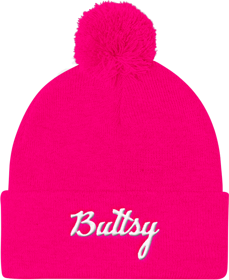 Pink Winter Beanie Hat Butsy