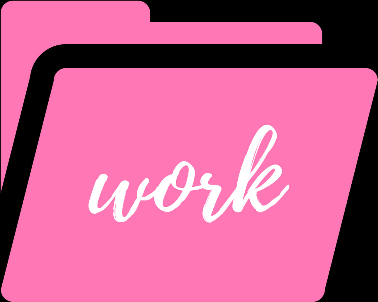 Pink Work Folders Icon