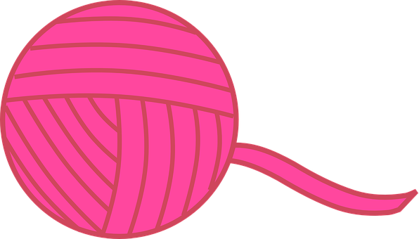 Pink Yarn Ball Graphic