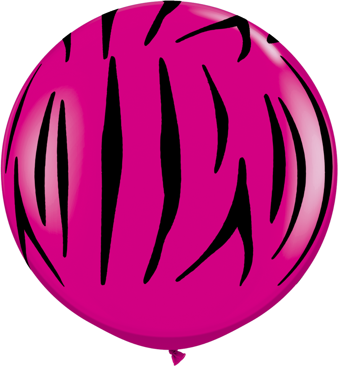 Pink Zebra Print Balloon