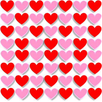 Pinkand Red Hearts Pattern